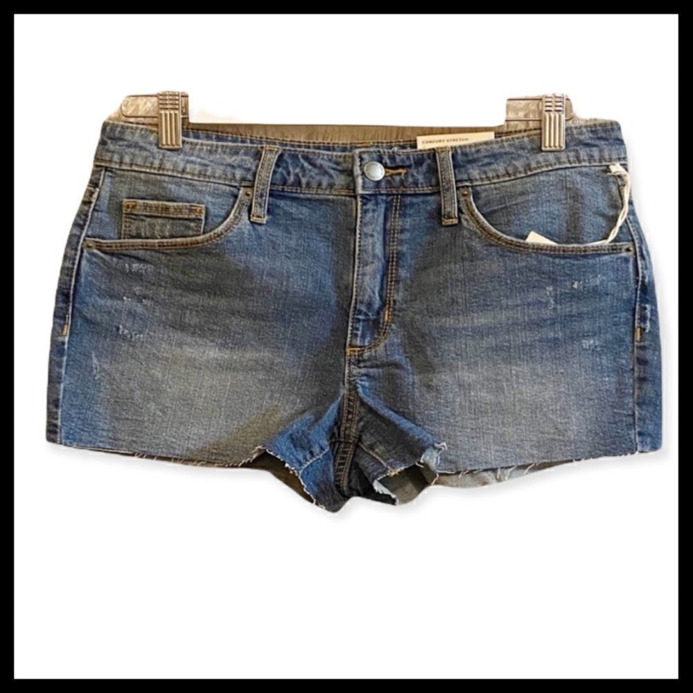 High Rise Shortie Jean Shorts